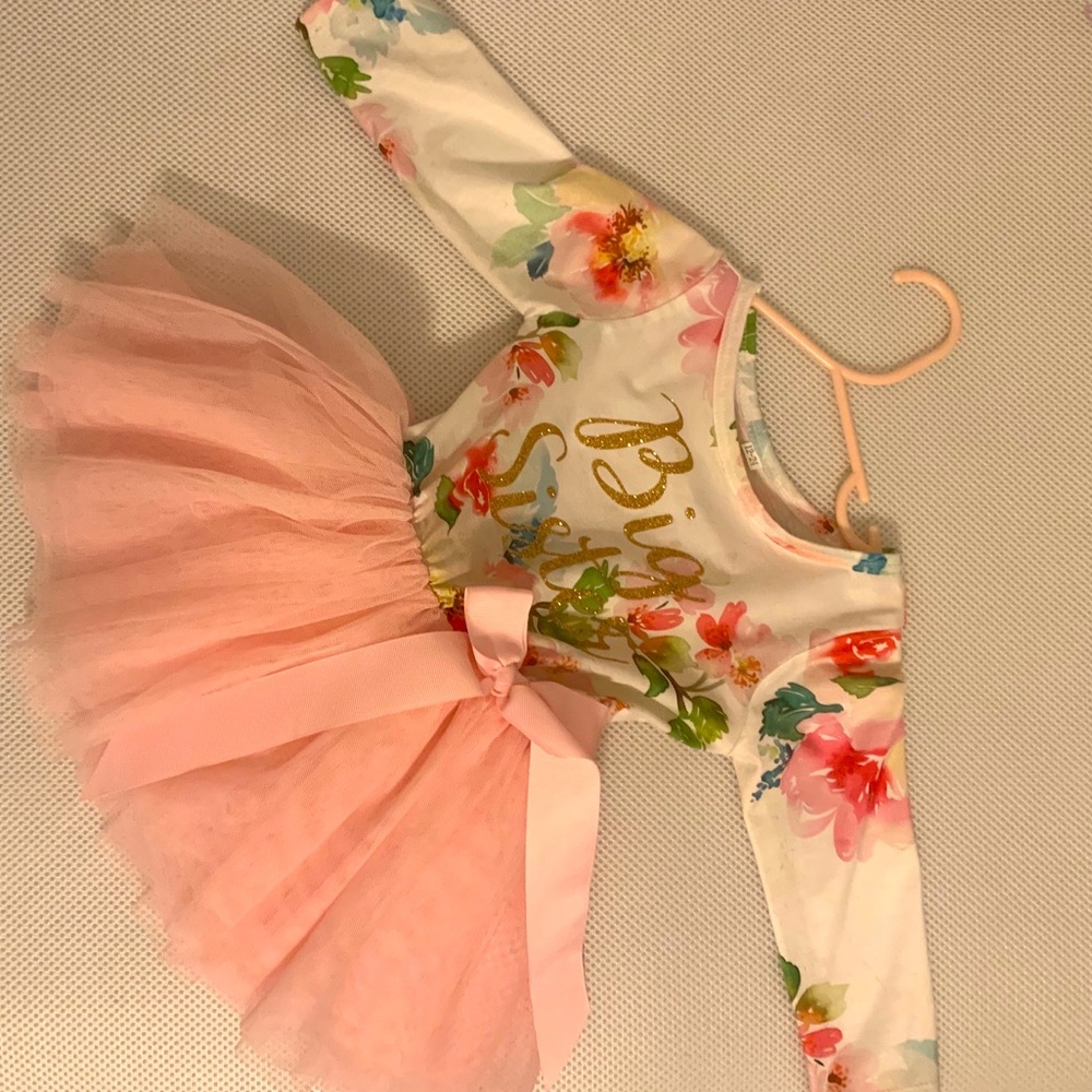 Custom Big Sister Floral dress